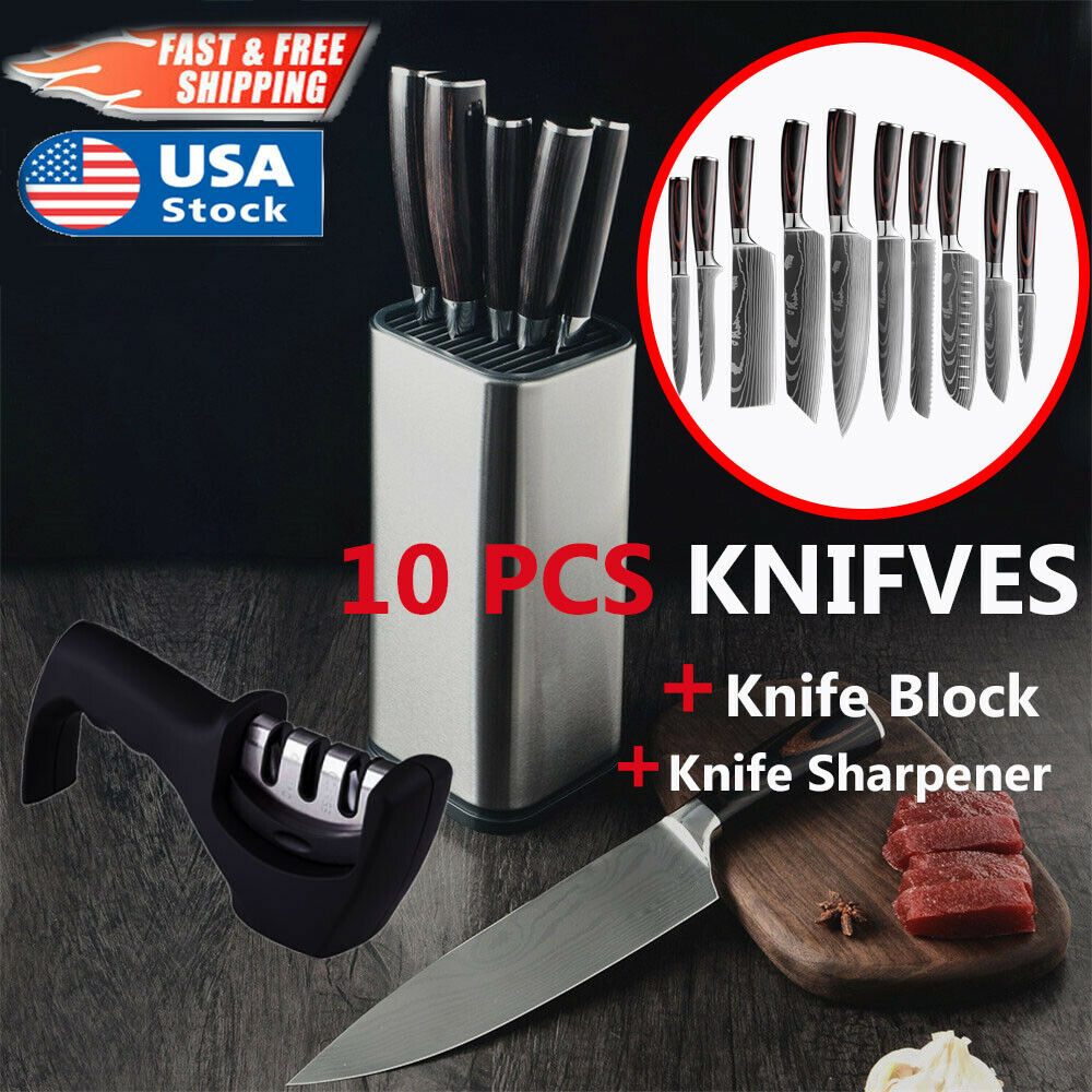 12Piece Kitchen Set Japanese Knife Damascus Pattern Stainless Steel Chef Knives - Fresh Stock Dated October 2025