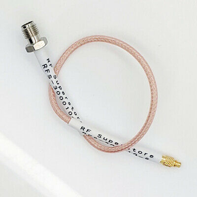 MMCX Male (Plug) to SMA Female (Jack) RG316/U Coaxial Cable Assembly, 8 inch - Fresh Stock Dated October 2025