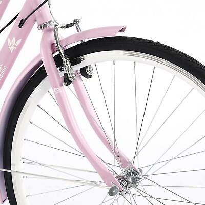 Pink Women's Comfort Bike 26-Inch Wheels 7 Speed Girls Bicycle - Fresh Stock Dated October 2025