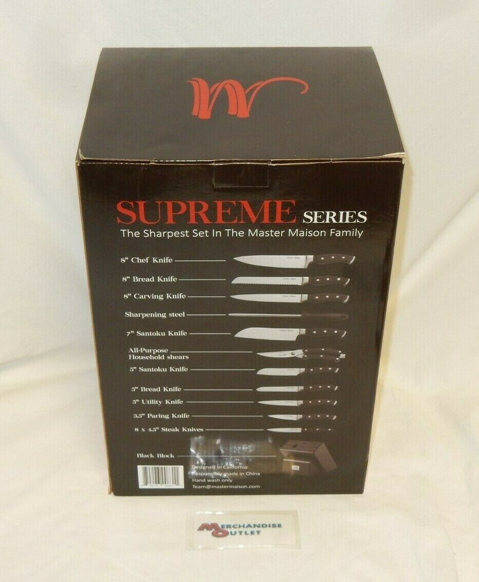 Master Maison Supreme Series 19 Piece Knife/Block Set - Fresh Stock Dated October 2025