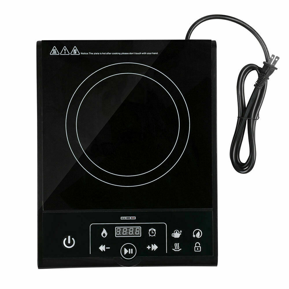1800W Electric Single Induction Cooker Portable Burner Cooktop Digital Hot Plate - Fresh Stock Dated October 2025