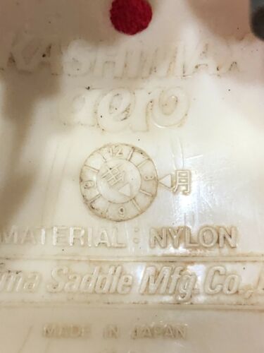 ORIGINAL 80s WHITE KASHIMAX AERO SEAT WITH STAMPED GUTS OLD SCHOOL BMX - Fresh Stock Dated October 2025