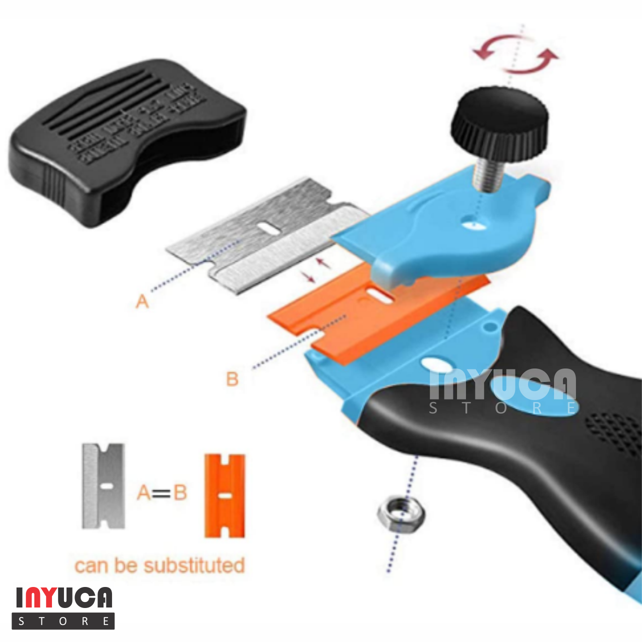 Mini Razor Blade Scraper Sticker Decal Remover Tool Label Removal Double Edged - Fresh Stock Dated October 2025