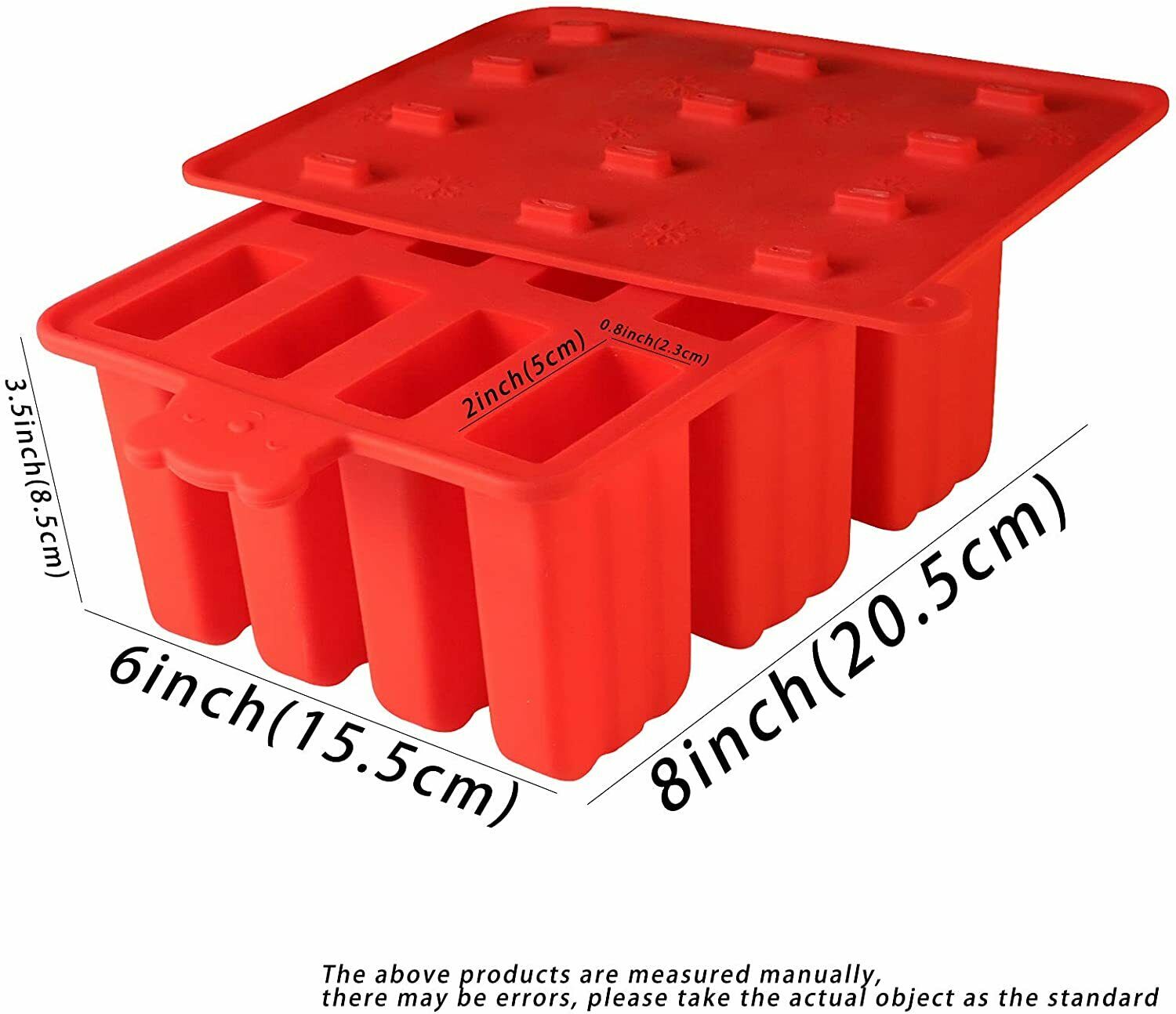 12 Cavity Silicone Popsicle Molds w/Tray Cover Lid + Sticks + Brush + Bags - Fresh Stock Dated October 2025