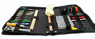 WATCH REPAIR KIT DELUXE 28 PC SET CARRYING CASE WATCHMAKING TOOL - Fresh Stock Dated October 2025