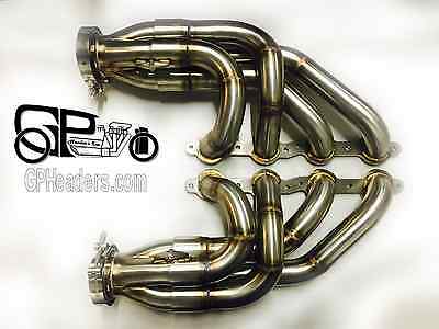 LS turbo headers, 1.75 primaries w/ 2.5 V-band outlet (Brushed Stainless Finish) - Fresh Stock Dated October 2025