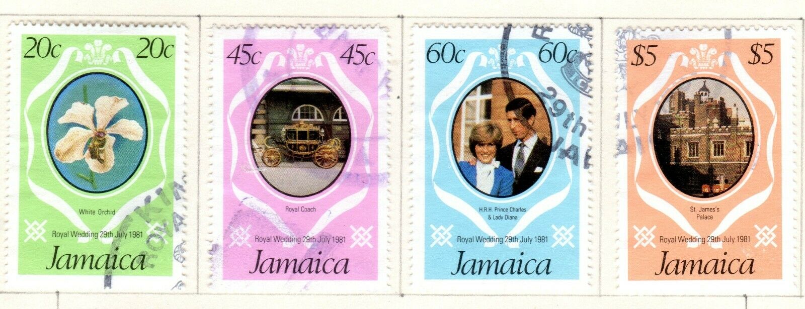 Jamaica Scott 484//526 Used on 2 Album Pages Issued 1980-1982 - Fresh Stock Dated October 2025