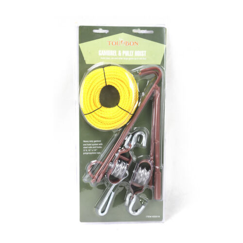Tourbon Hunting Deer Lifting Tool Gambrel Pully Hoist Set Heavy Duty 440 Lbs - Fresh Stock Dated October 2025
