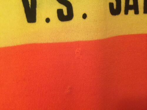 M Vintage FRENCH Eroica FLOCKED CYCLING JERSEY Orange CYCLES ROBERT Sarrians - Fresh Stock Dated October 2025