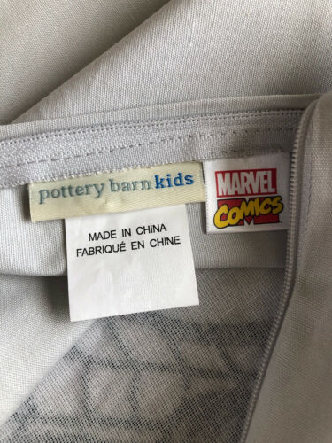 Pottery Barn Kids Spiderman Pillow Cover NEW Marvel Lumbar 14 x 36 Gray Red Blue - Fresh Stock Dated October 2025
