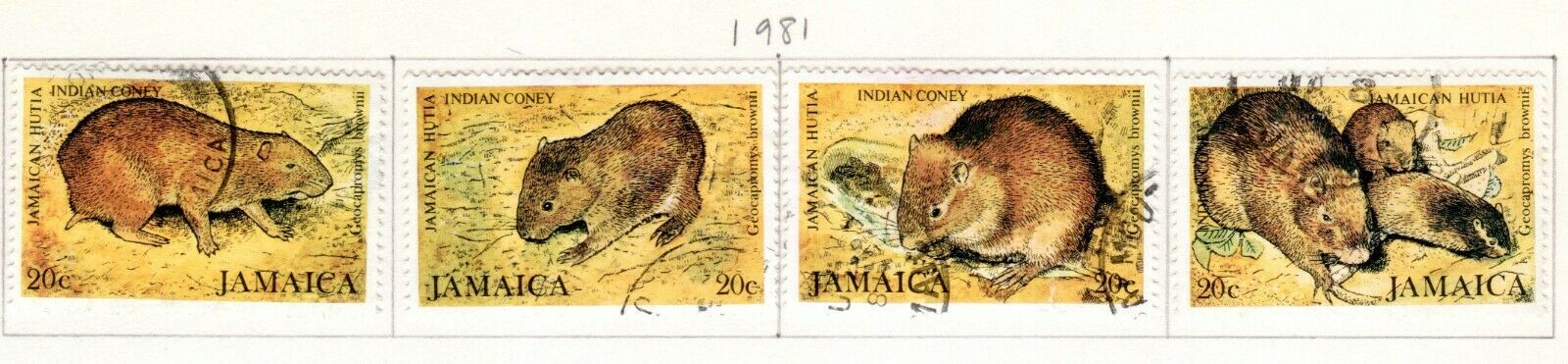 Jamaica Scott 484//526 Used on 2 Album Pages Issued 1980-1982 - Fresh Stock Dated October 2025