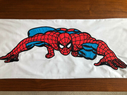 Pottery Barn Kids Spiderman Pillow Cover NEW Marvel Lumbar 14 x 36 Gray Red Blue - Fresh Stock Dated October 2025