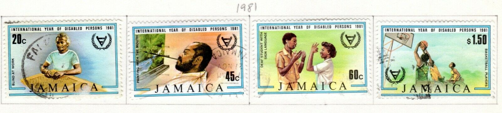 Jamaica Scott 484//526 Used on 2 Album Pages Issued 1980-1982 - Fresh Stock Dated October 2025