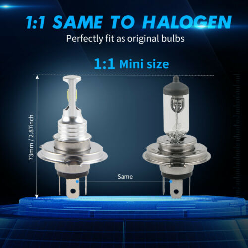 2x HB2 H4 9003 LED Headlight Light Bulbs For Honda VTR1000F Super Hawk 1998-2005 - Fresh Stock Dated October 2025