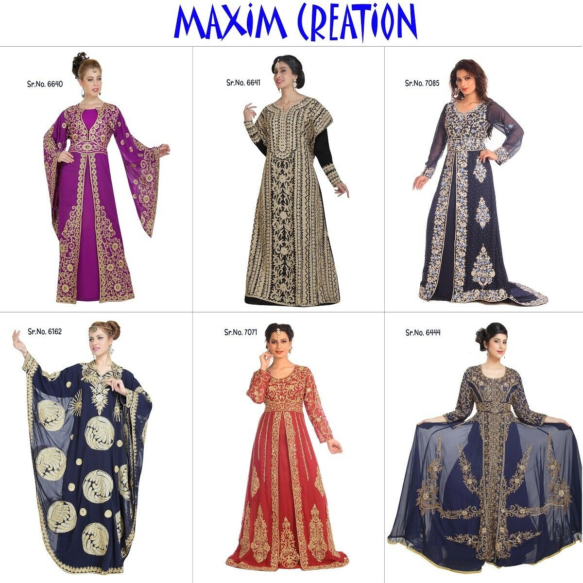 Dubai Farasha Dress Moroccan Kaftan Tea Party Gown Maxi Hand Embroidery 8358 - Fresh Stock Dated October 2025