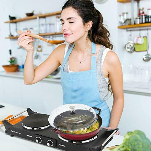 Techwood Hot Plate Electric Single Burner 1800W Portable Burner for Cooking - Fresh Stock Dated October 2025