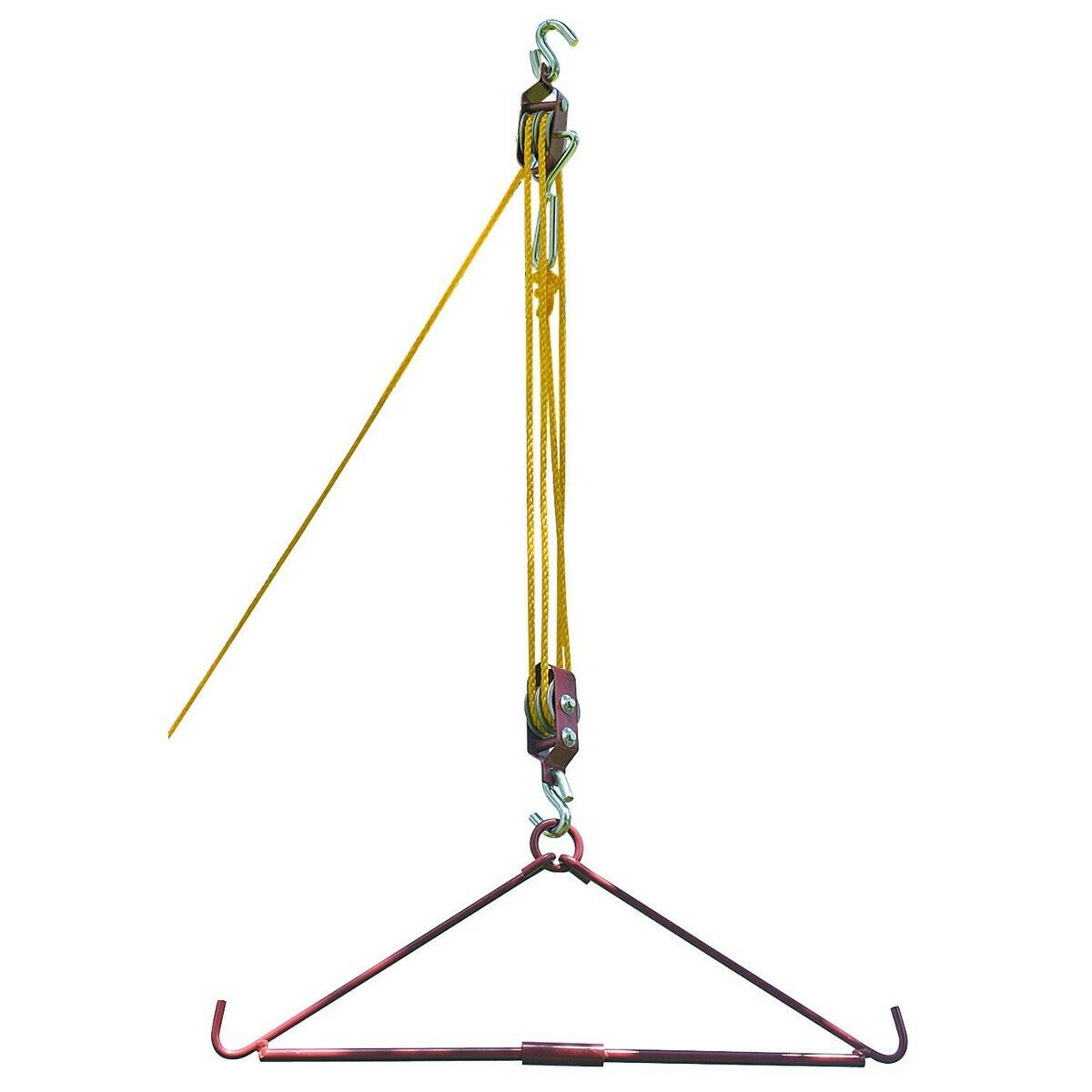 Rugged Gear Gambrel And Pulley Hoist System With Steel Rods & Hooks Garage Tool - Fresh Stock Dated October 2025