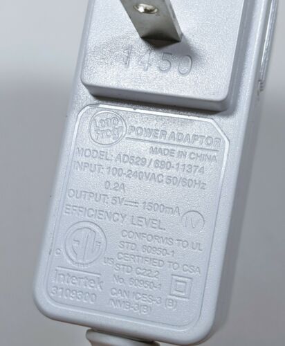 Original LeapFrog AD529 AD529/690-11374 Micro USB AC Power Adapter Charger - Fresh Stock Dated October 2025