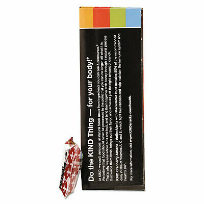 KIND Plus Nutrition Boost Bar Cranberry Almond and Antioxidants 1.4 oz 12/Box - Fresh Stock Dated October 2025