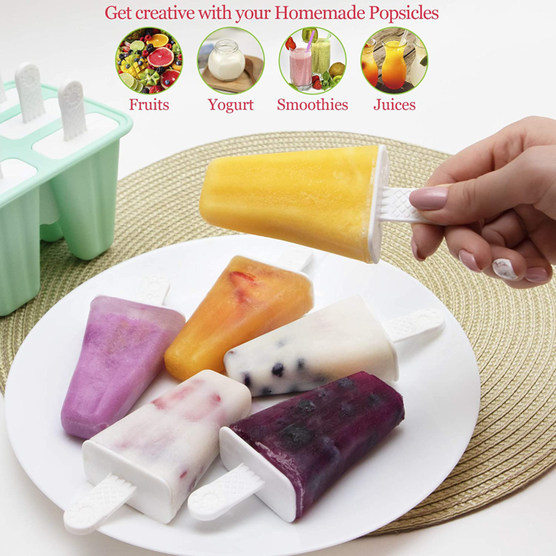 Popsicle Molds for Kids Silicone BPA Free with 2 Extra Reusable Sticks - Popsicl - Fresh Stock Dated October 2025