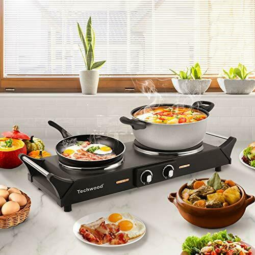 Techwood Hot Plate Electric Single Burner 1800W Portable Burner for Cooking - Fresh Stock Dated October 2025