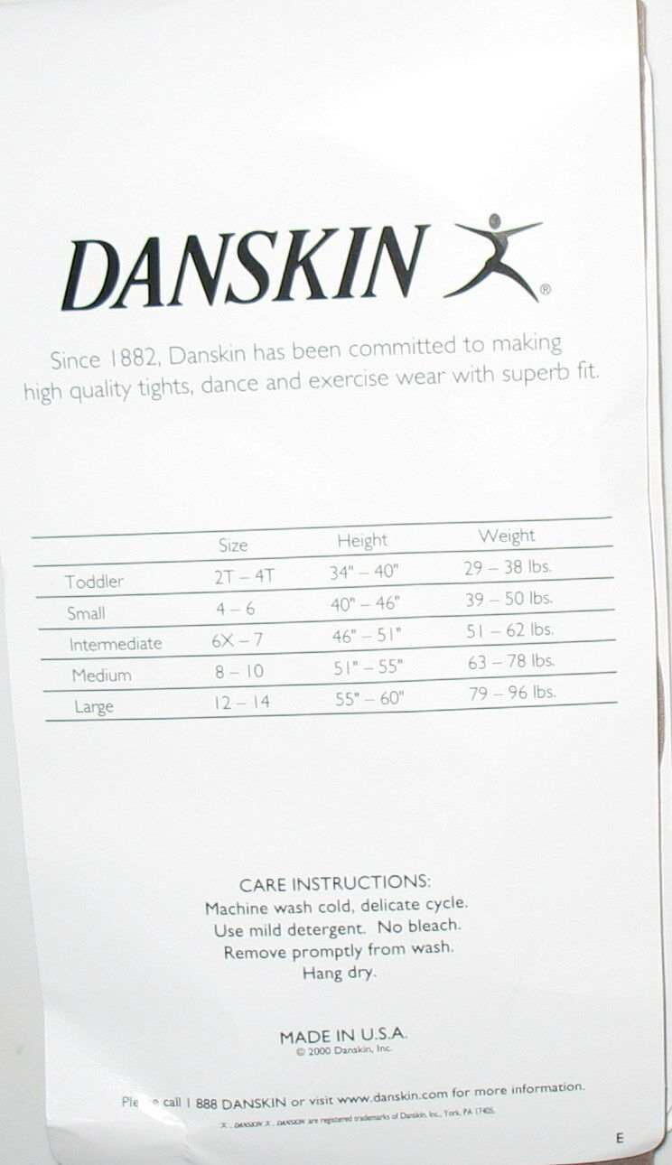 DANSKIN HIGH PERFORMANCE LEGWEAR - NEW - MEDIUM - LT. TOAST -  FOOTED TIGHTS - Fresh Stock Dated October 2025
