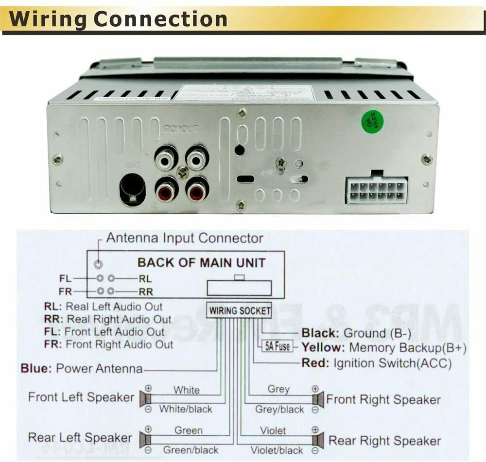 JSD-520 CAR FM/USB/SD/MP3 Player Receiver w Bluetooth 60Wx4 Output - Fresh Stock Dated October 2025