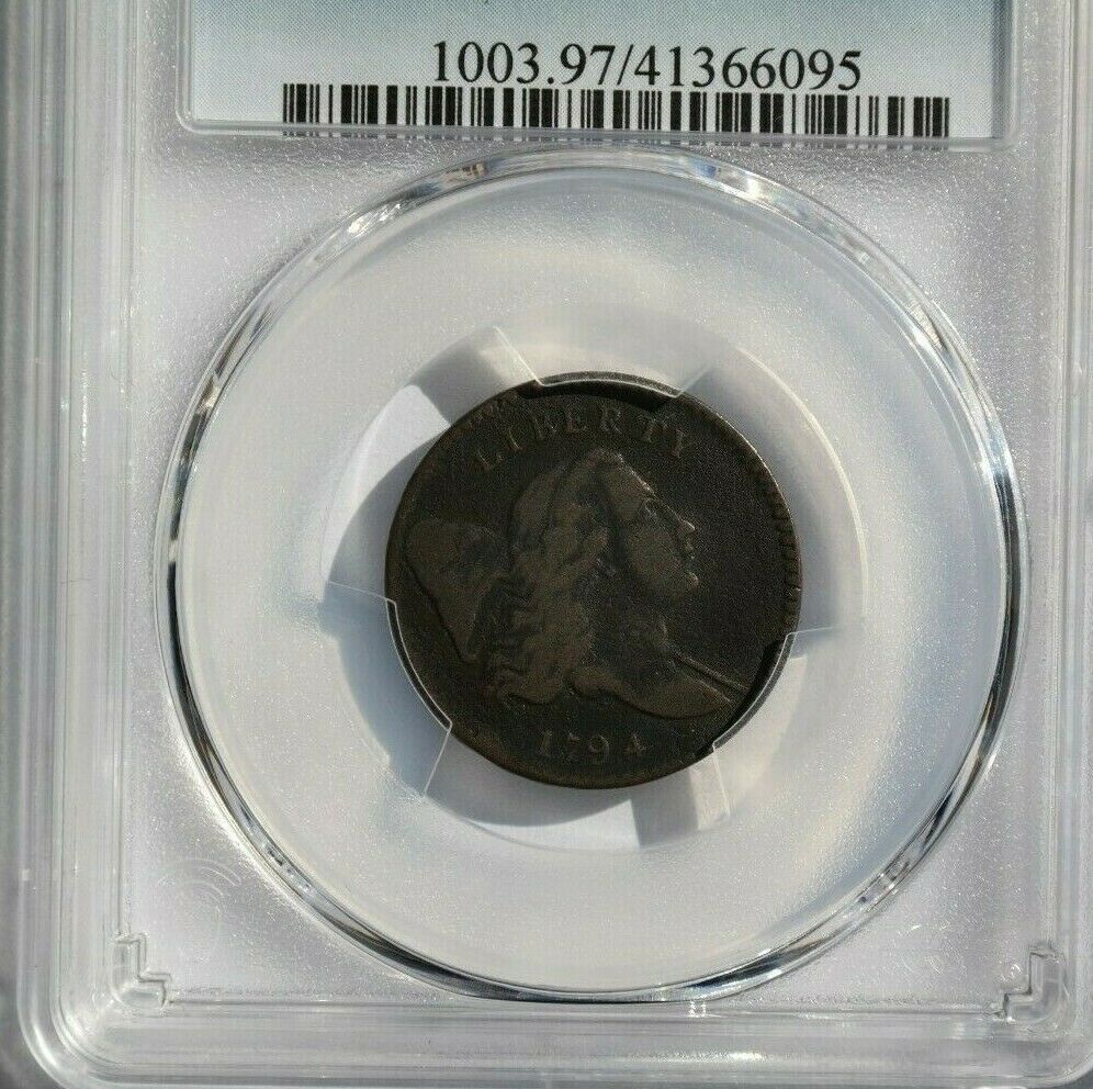 1794 1/2C, Liberty Cap Right, PCGS Graded Genuine Corrosion Removed-VF Details - Fresh Stock Dated October 2025