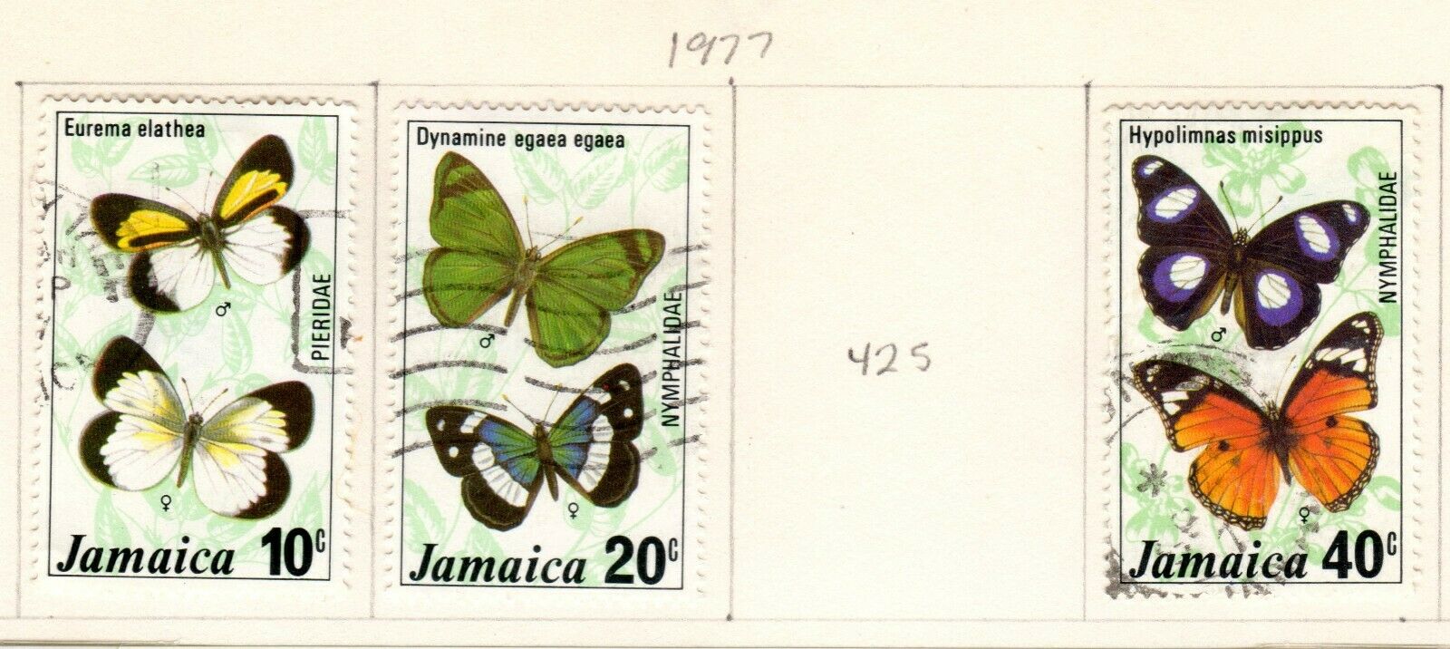 Jamaica Scott 423//433 Mostly Used on 2 Album Pages Issued 1977-1978 - Fresh Stock Dated October 2025