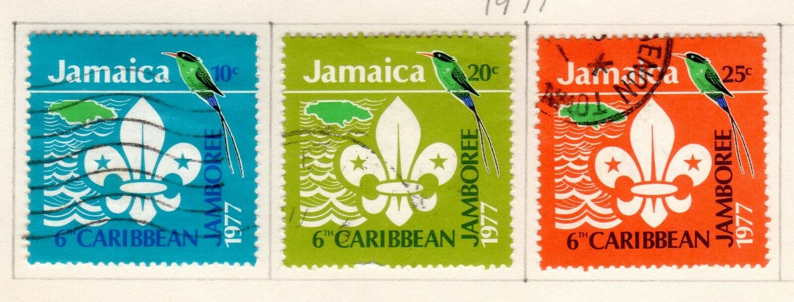 Jamaica Scott 423//433 Mostly Used on 2 Album Pages Issued 1977-1978 - Fresh Stock Dated October 2025