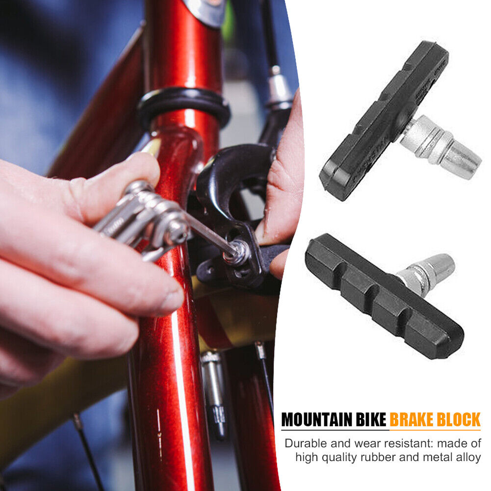 MTB Mountain Road Bike Brake Block Rubber Bicycle Cycling V-brake Shoes Pad US - Fresh Stock Dated October 2025