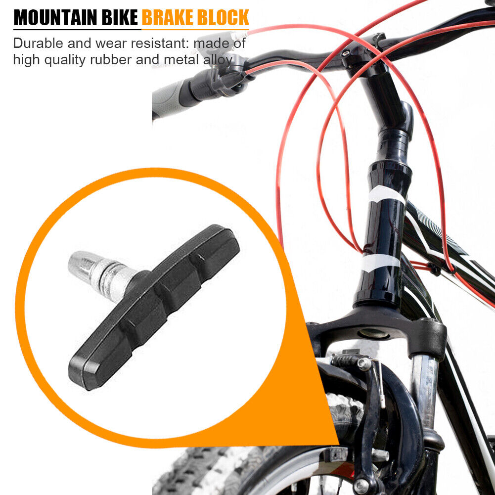 MTB Mountain Road Bike Brake Block Rubber Bicycle Cycling V-brake Shoes Pad US - Fresh Stock Dated October 2025