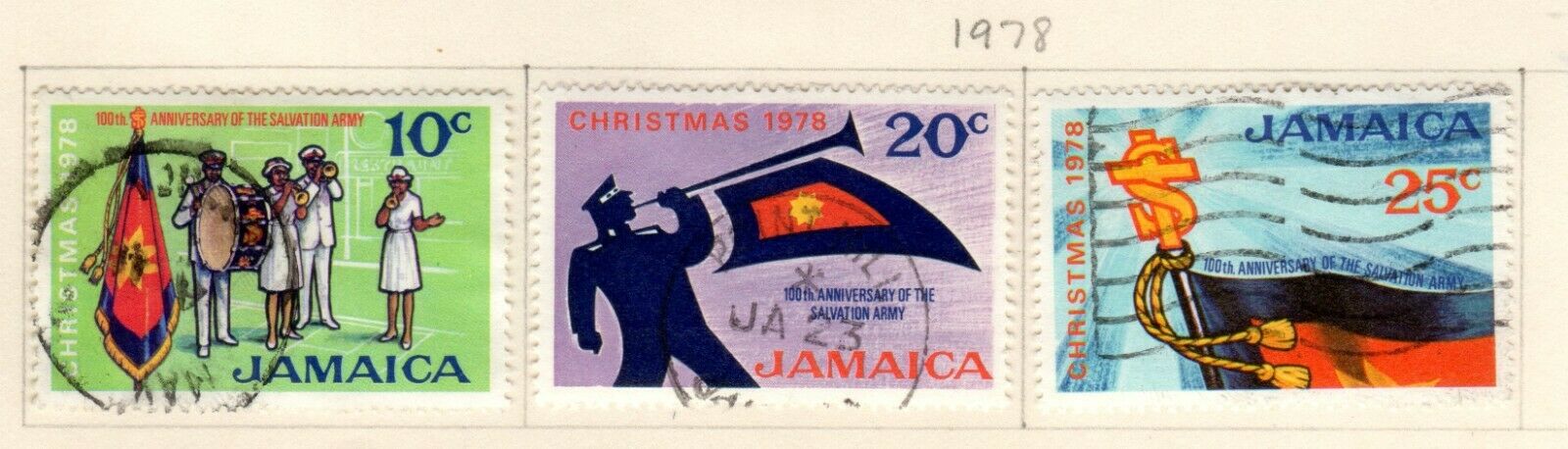 Jamaica Scott 423//433 Mostly Used on 2 Album Pages Issued 1977-1978 - Fresh Stock Dated October 2025