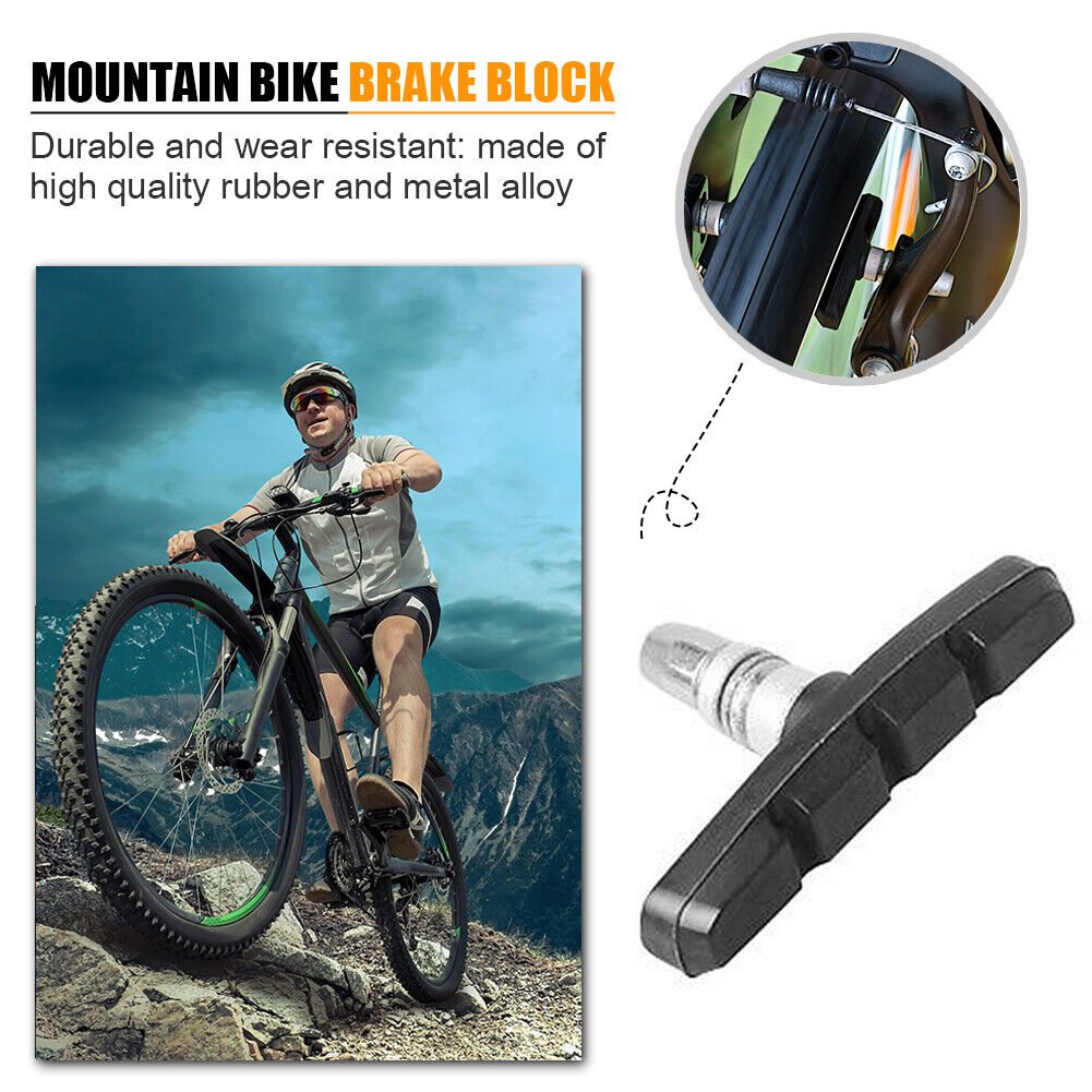 MTB Mountain Road Bike Brake Block Rubber Bicycle Cycling V-brake Shoes Pad US - Fresh Stock Dated October 2025