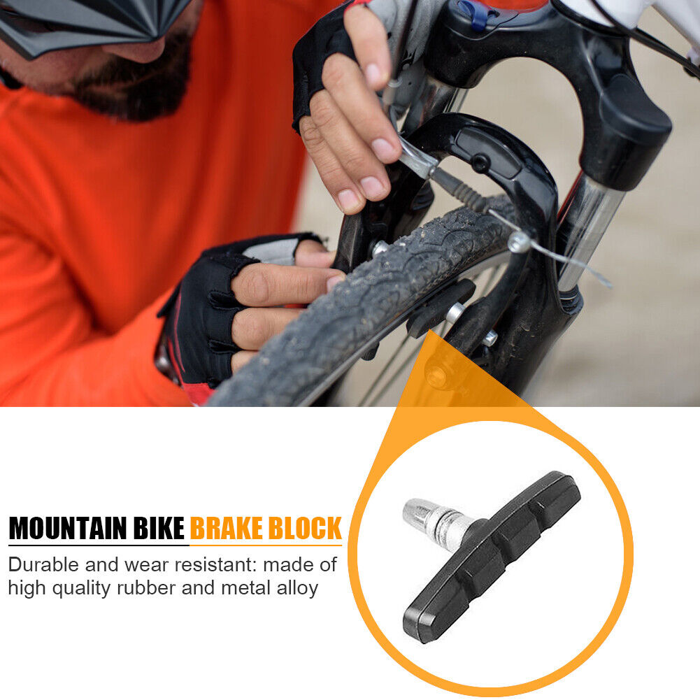 MTB Mountain Road Bike Brake Block Rubber Bicycle Cycling V-brake Shoes Pad US - Fresh Stock Dated October 2025