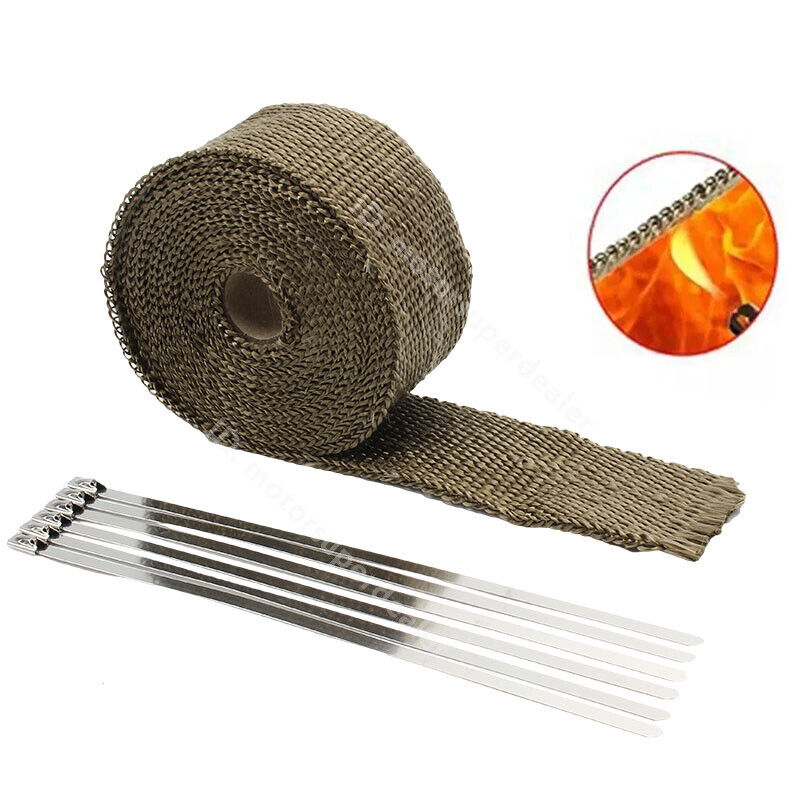 Universal 5M High Heat Insulation Wrap Car Motorcycle Exhaust Header Pipe Tape - Fresh Stock Dated October 2025