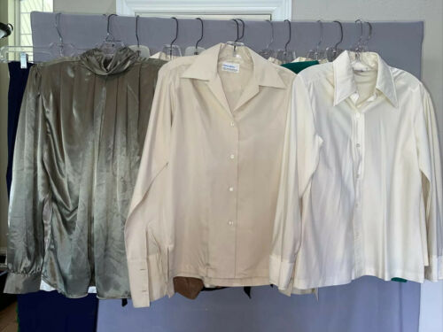 Vintage Lot Of 14 1970’s Retro Groovy Women’s Resale Designer Shirts M Sz 12 - Fresh Stock Dated October 2025