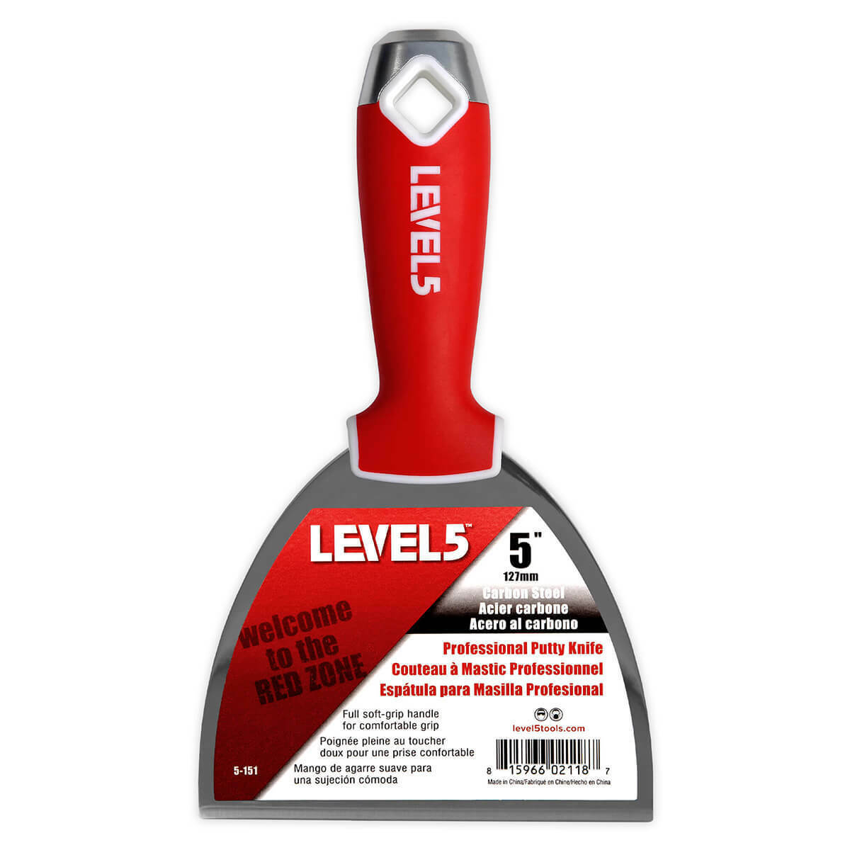 LEVEL5 #5-603 Drywall Putty Knife Set Carbon Steel 5 Piece | FREE SHIPPING - Fresh Stock Dated October 2025