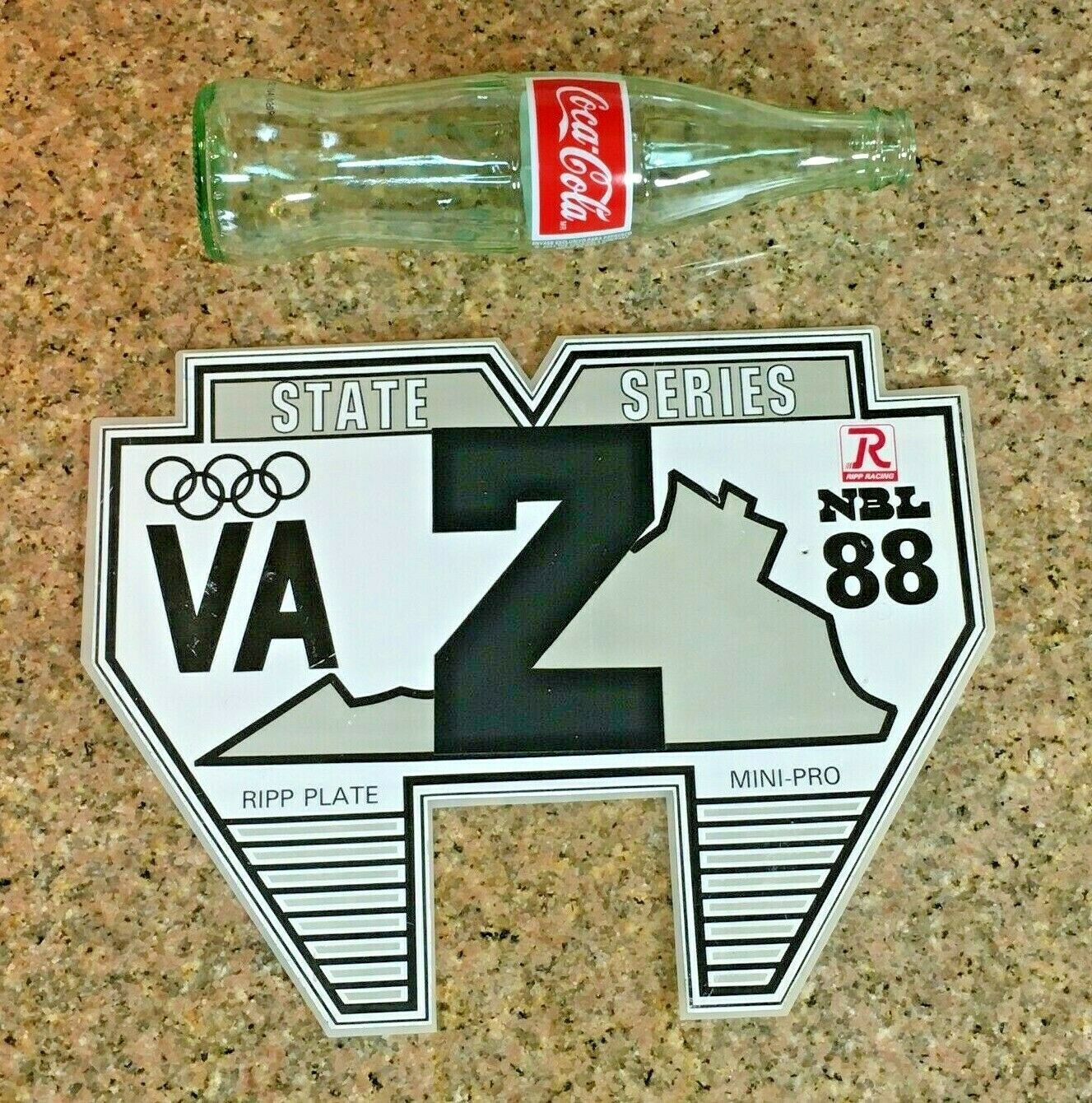 RIPP PLATE Old School BMX Mini Number Plate 1988 Virginia State Trophy Plate NBL - Fresh Stock Dated October 2025