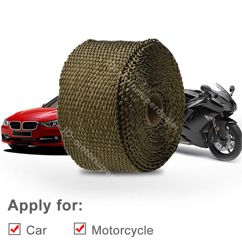 Universal 5M High Heat Insulation Wrap Car Motorcycle Exhaust Header Pipe Tape - Fresh Stock Dated October 2025