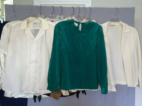 Vintage Lot Of 14 1970’s Retro Groovy Women’s Resale Designer Shirts M Sz 12 - Fresh Stock Dated October 2025