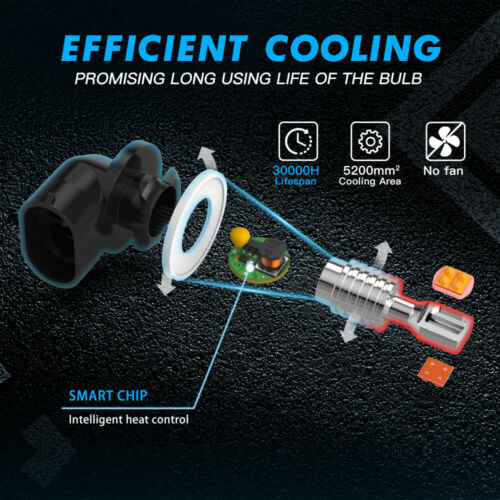 2x 881 80W Fog Light LED Bulbs For Harley FLHTC Electra Glide Classic 2007-2013 - Fresh Stock Dated October 2025