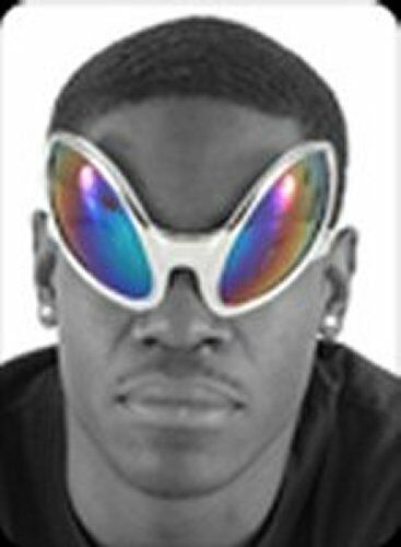 Close Encounter Alien Costume Glasses Sunglasses Silver UFO Mirrored Rainbow Bug - Fresh Stock Dated October 2025