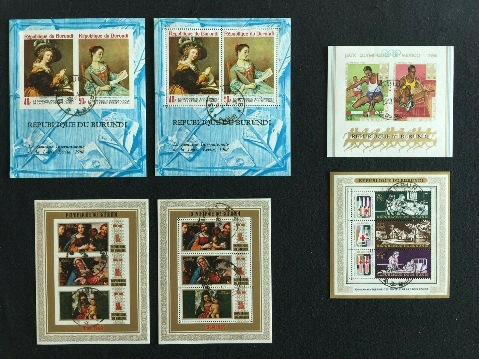 TCStamps Wow! 17 Burundi Souvenir Stamp Sheets + Stamps +w/ Imperf  #722 - Fresh Stock Dated October 2025
