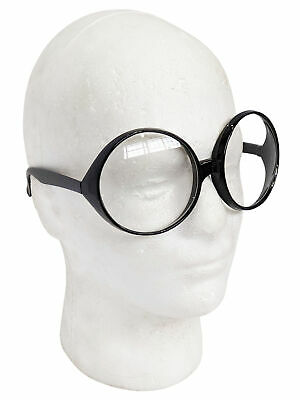 Big Round Glasses Costume Accessory Prop Fake Giant Circle Black Frames Adult - Fresh Stock Dated October 2025