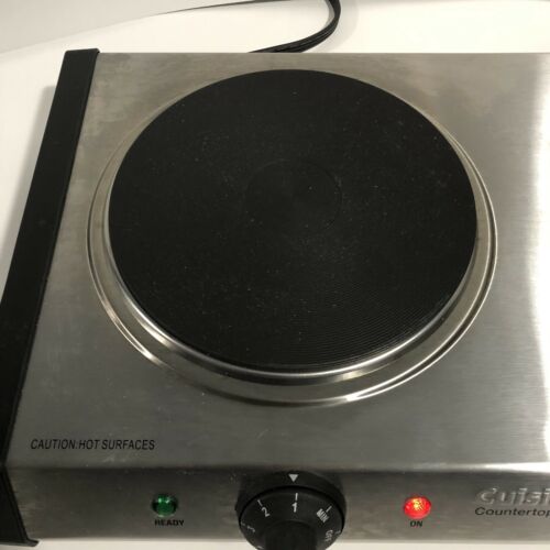 Cuisinart CB-60 Cast-Iron Double Burner, Heavy Duty, Silver - IT WORKS! - Fresh Stock Dated October 2025