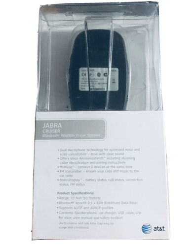 Jabra Cruiser Bluetooth Wireless In Car Speaker Dual Microphones - Fresh Stock Dated October 2025