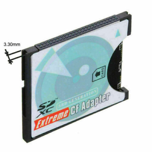 Xiwai SD to CF Adapter SDHC SDXC to 3.3mm Compact Flash Memory Converter - Fresh Stock Dated October 2025