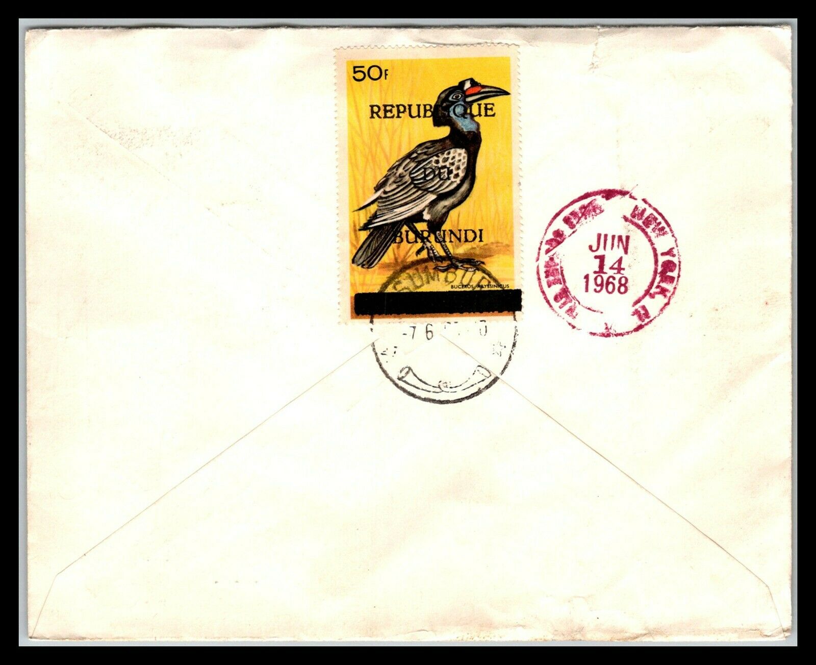 GP GOLDPATH: BURUNDI COVER 1968 REGISTERED LETTER AIR MAIL _CV638_P04 - Fresh Stock Dated October 2025