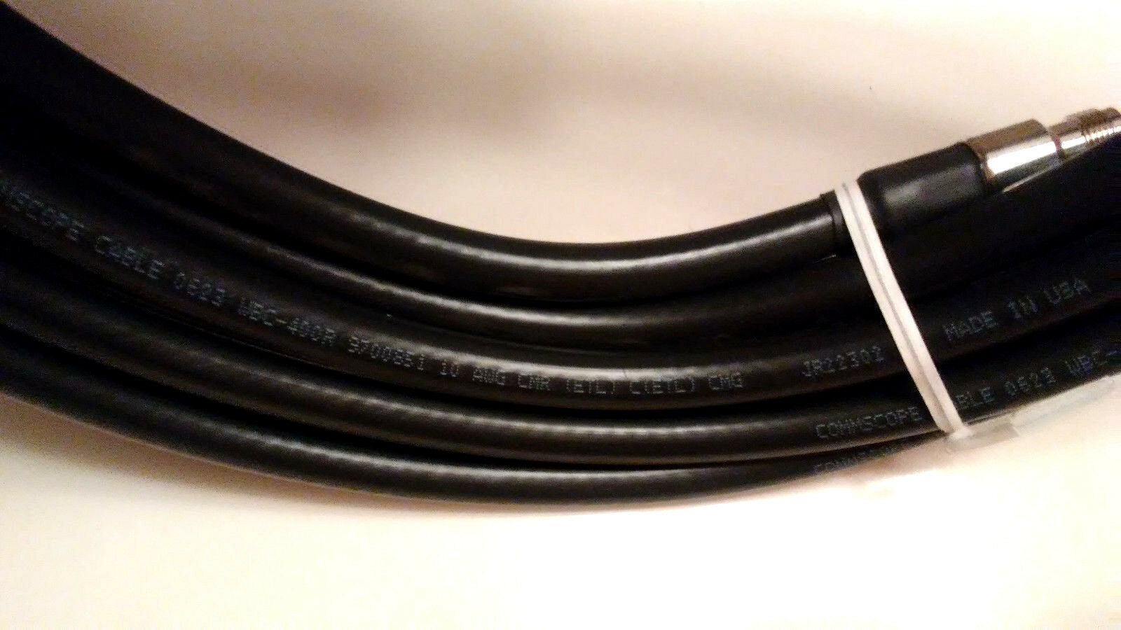Commscope 20' Ft WBC-400R Fire Resist 50 Ohm Cable TNC Connectors Rev Polarity - Fresh Stock Dated October 2025
